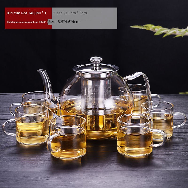 Glass Teapot Water Kettle Punch Tea Cooker