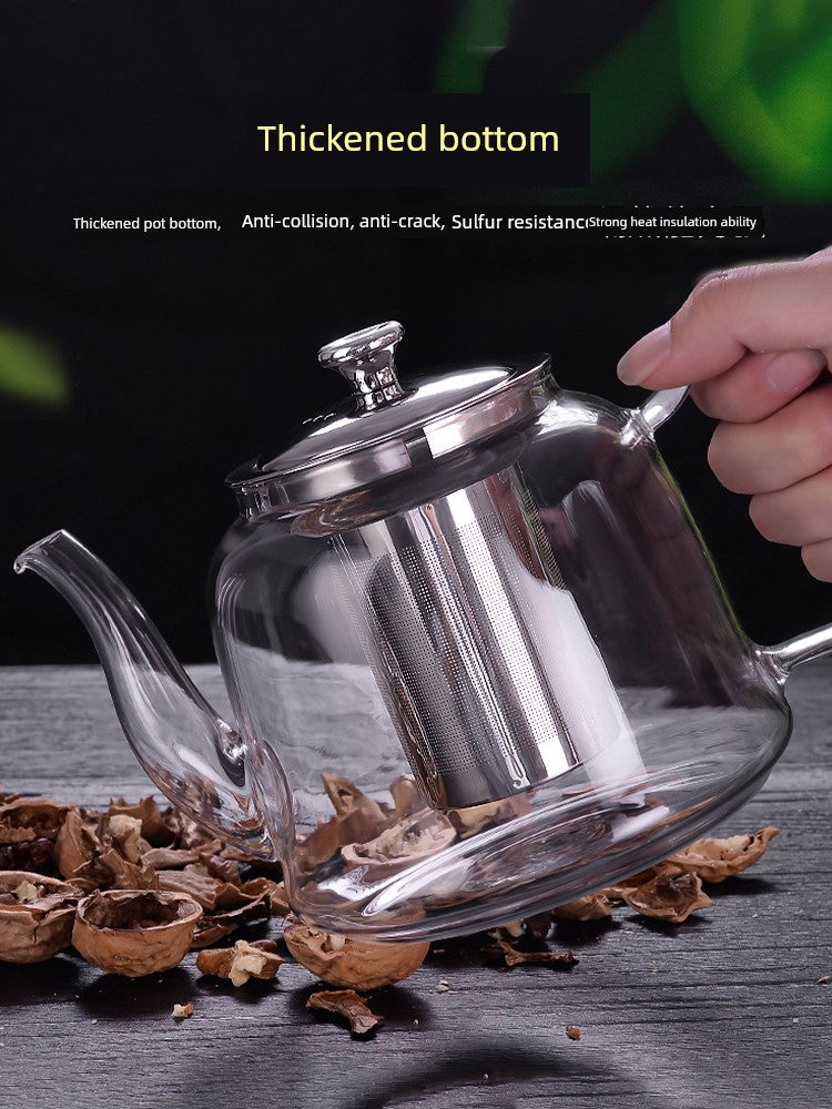 Glass Teapot Water Kettle Punch Tea Cooker