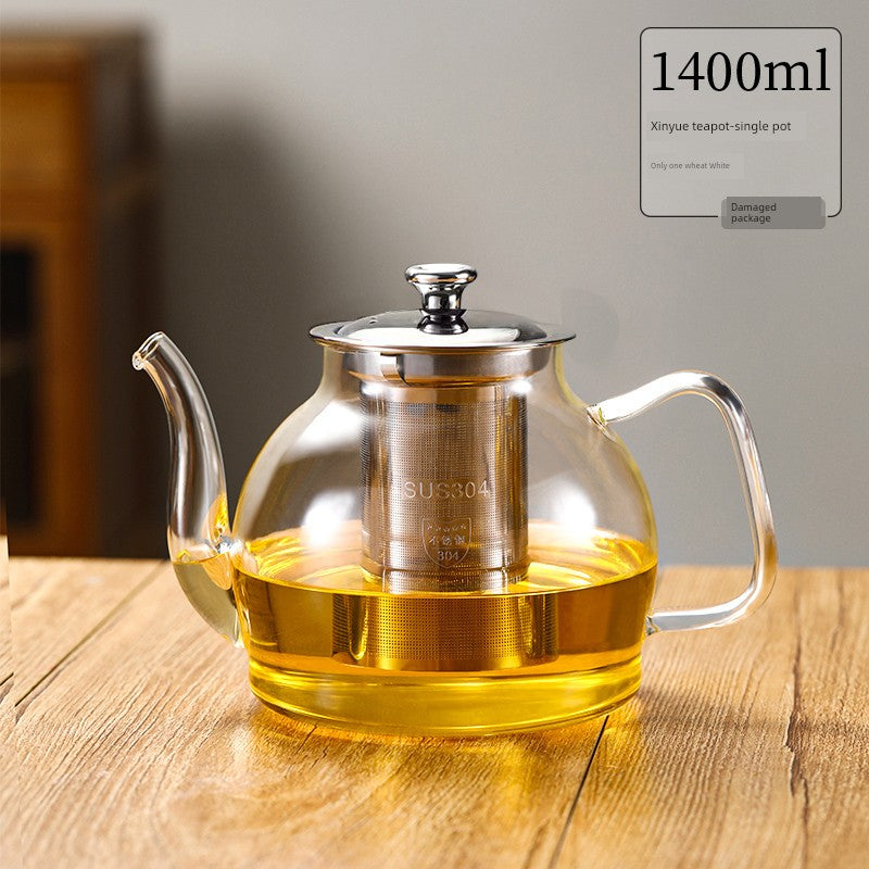 Glass Teapot Water Kettle Punch Tea Cooker