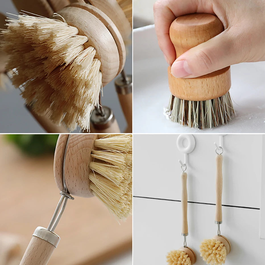 Bamboo cleaning brush