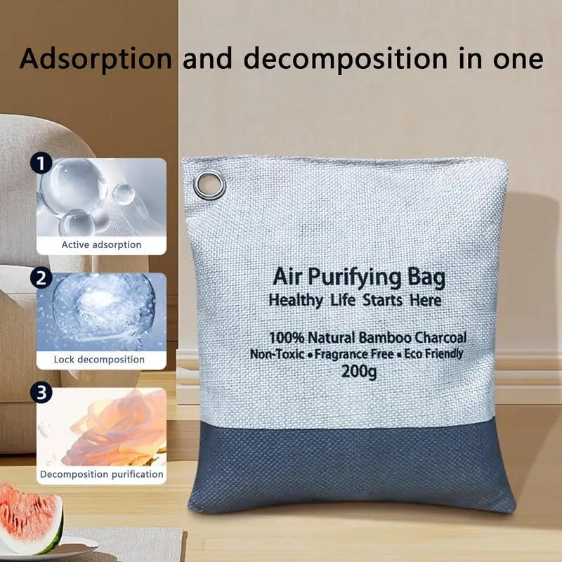 Natural Bamboo Charcoal Air Purifying Bags Activated Charcoal Odor Absorber