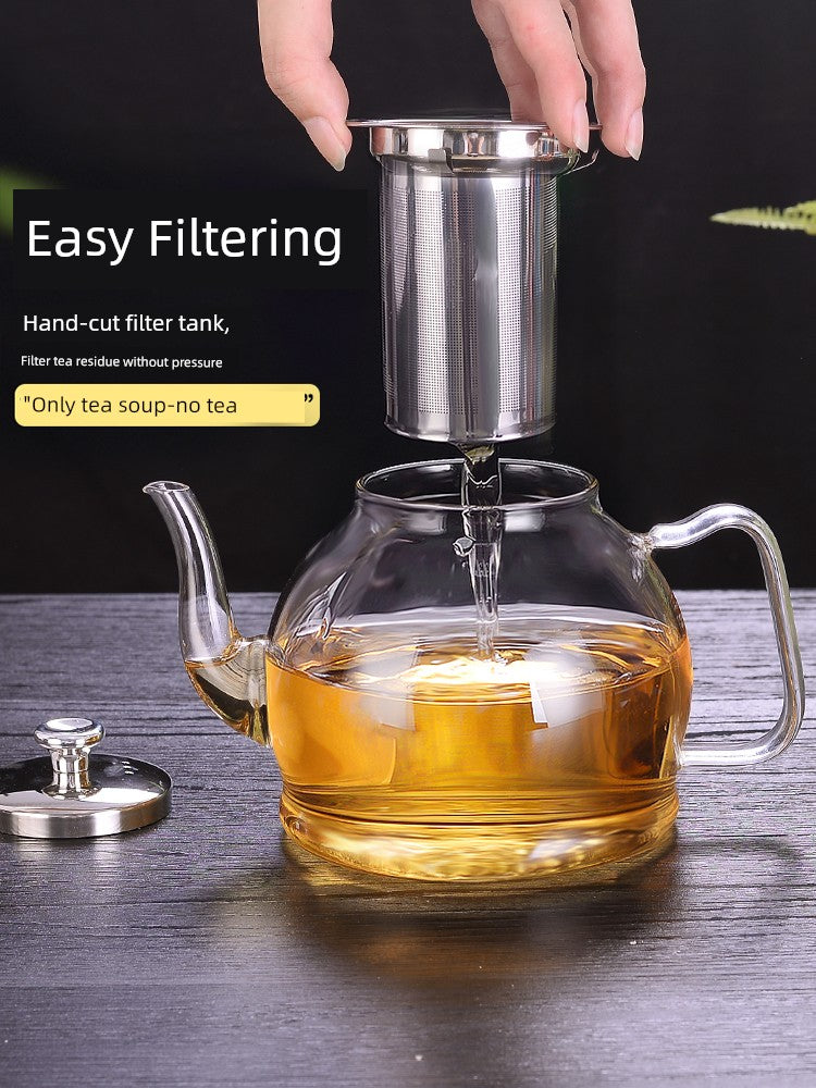 Glass Teapot Water Kettle Punch Tea Cooker