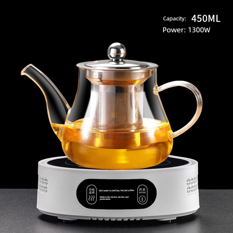 Glass Teapot Water Kettle Punch Tea Cooker
