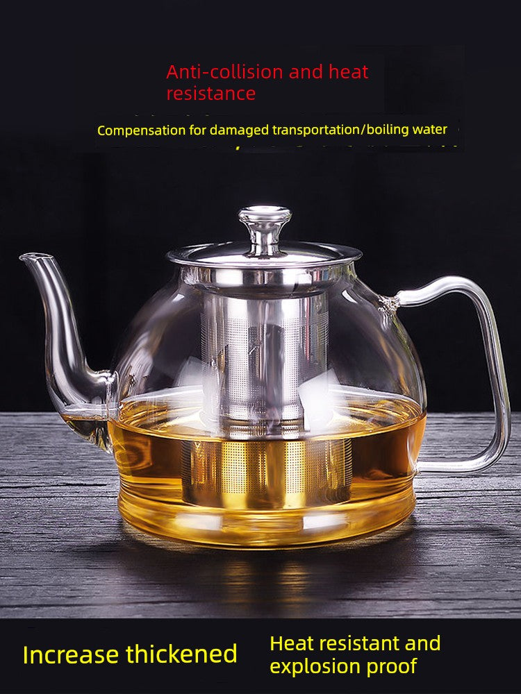 Glass Teapot Water Kettle Punch Tea Cooker