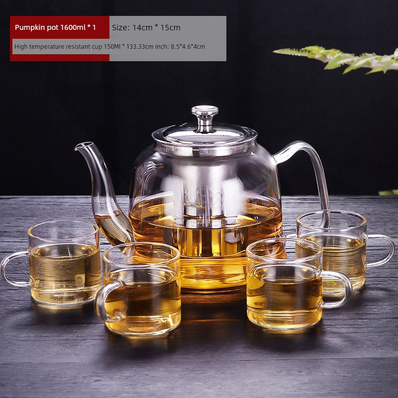 Glass Teapot Water Kettle Punch Tea Cooker